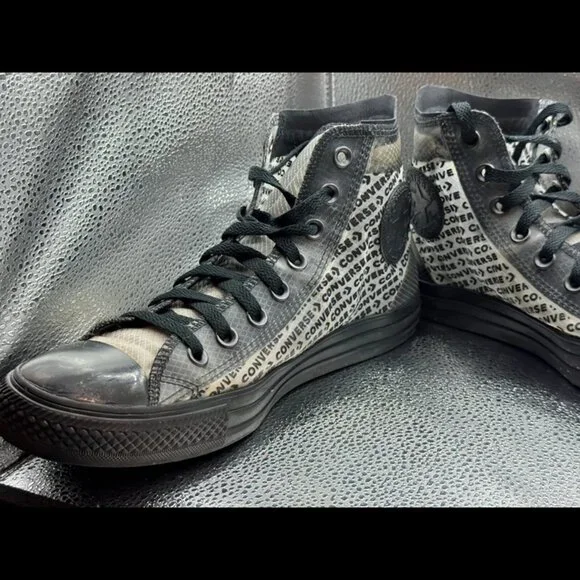 Size 8 - Converse Chuck Taylor All Star High‎ Translucent Black Sneakers 65668C - Picture 2 of 11